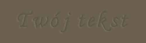 Tłoczenie - czcionka Mono Cursive