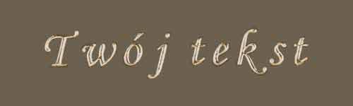 Złocenie - czcionka Mono Cursive