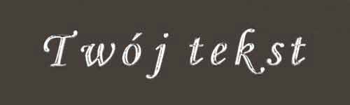 Srebrzenie - czcionka Mono Cursive