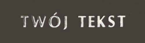 Srebrzenie - czcionka Prosta