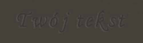 Tłoczenie - czcionka Mono Cursive