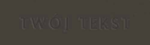 Tłoczenie - czcionka Prosta