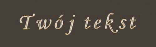 Złocenie - czcionka Mono Cursive