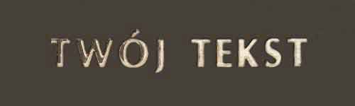 Złocenie - czcionka Prosta