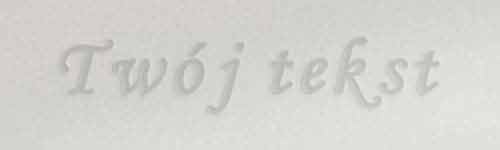 Tłoczenie - czcionka Mono Cursive