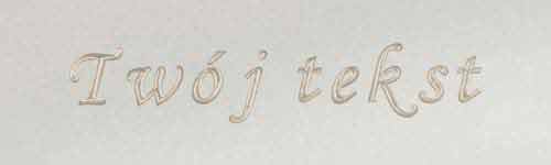 Złocenie - czcionka Mono Cursive