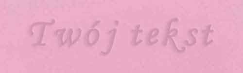 Tłoczenie - czcionka Mono Cursive