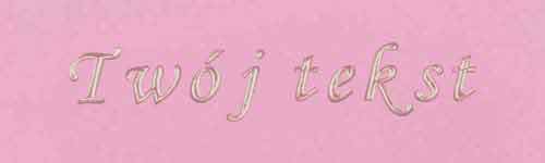 Złocenie - czcionka Mono Cursive
