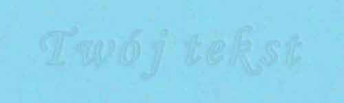 Tłoczenie - czcionka Mono Cursive