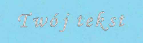 Złocenie - czcionka Mono Cursive