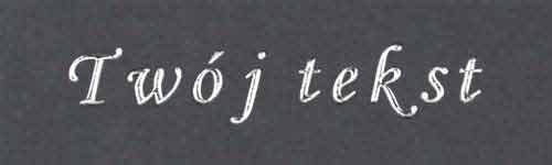 Srebrzenie - czcionka Mono Cursive