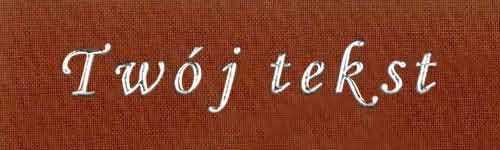 Srebrzenie - czcionka Mono Cursive