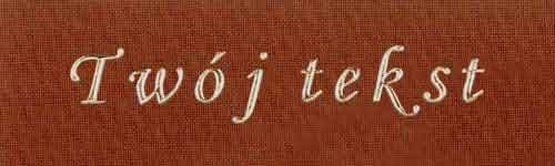 Złocenie - czcionka Mono Cursive