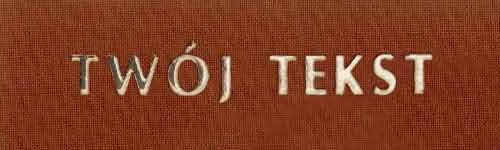 Złocenie - czcionka Prosta