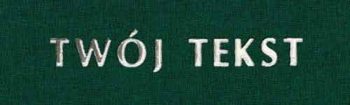 Srebrzenie - czcionka Prosta