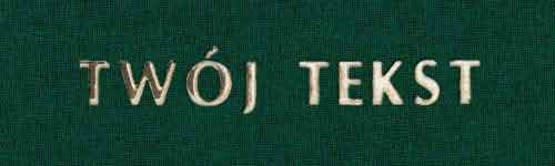 Złocenie - czcionka Prosta