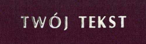 Srebrzenie - czcionka Prosta