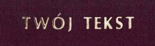 Złocenie - czcionka Prosta