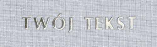 Srebrzenie - czcionka Prosta