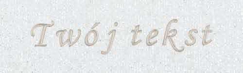 Złocenie - czcionka Mono Cursive