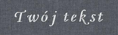 Srebrzenie - czcionka Mono Cursive