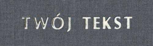 Srebrzenie - czcionka Prosta