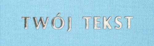 Srebrzenie - czcionka Prosta