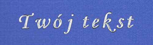 Srebrzenie - czcionka Mono Cursive