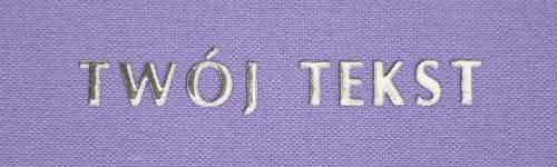 Srebrzenie - czcionka Prosta