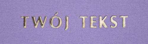 Złocenie - czcionka Prosta