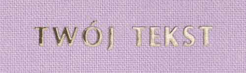 Złocenie - czcionka Prosta