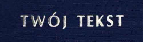 Srebrzenie - czcionka Prosta