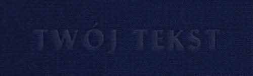 Tłoczenie - czcionka Prosta