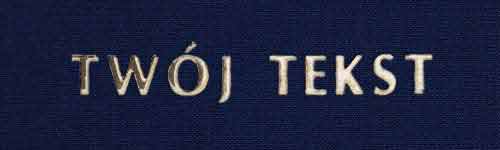 Złocenie - czcionka Prosta