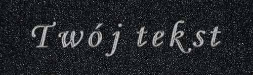 Srebrzenie - czcionka Mono Cursive