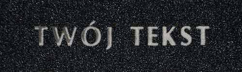 Srebrzenie - czcionka Prosta