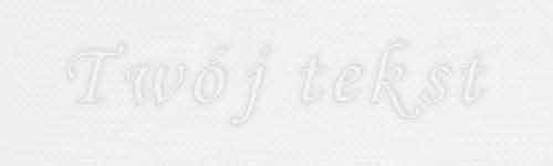 Tłoczenie - czcionka Mono Cursive