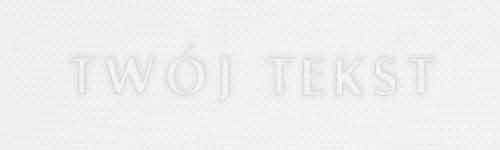 Tłoczenie - czcionka Prosta