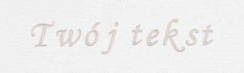 Złocenie - czcionka Mono Cursive