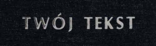 Srebrzenie - czcionka Prosta