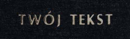 Złocenie - czcionka Prosta