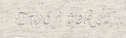 Srebrzenie - czcionka Mono Cursive