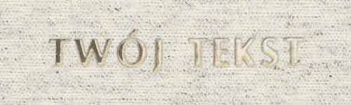 Złocenie - czcionka Prosta