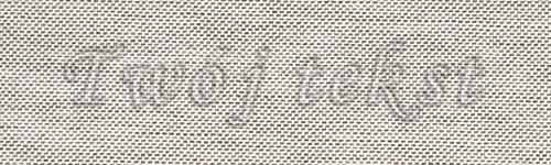 Tłoczenie - czcionka Mono Cursive