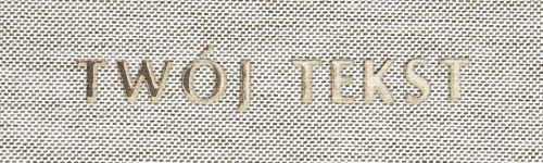 Złocenie - czcionka Prosta