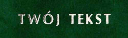 Srebrzenie - czcionka Prosta