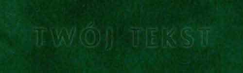 Tłoczenie - czcionka Prosta