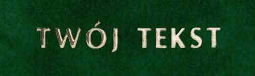 Złocenie - czcionka Prosta