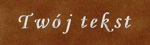 Srebrzenie - czcionka Mono Cursive