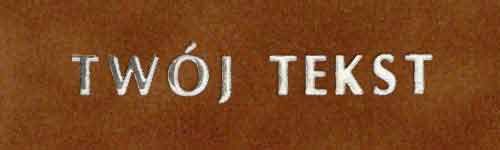 Srebrzenie - czcionka Prosta